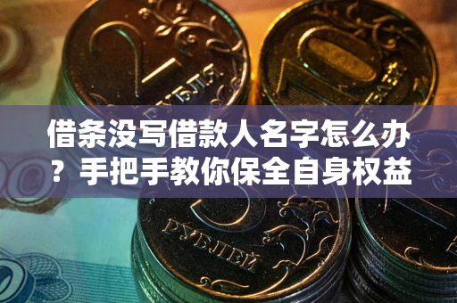 北京借条没写借款人名字怎么办？手把手教你保全自身权益
