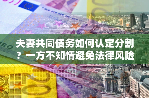 北京夫妻共同债务如何认定分割？一方不知情避免法律风险必看！
